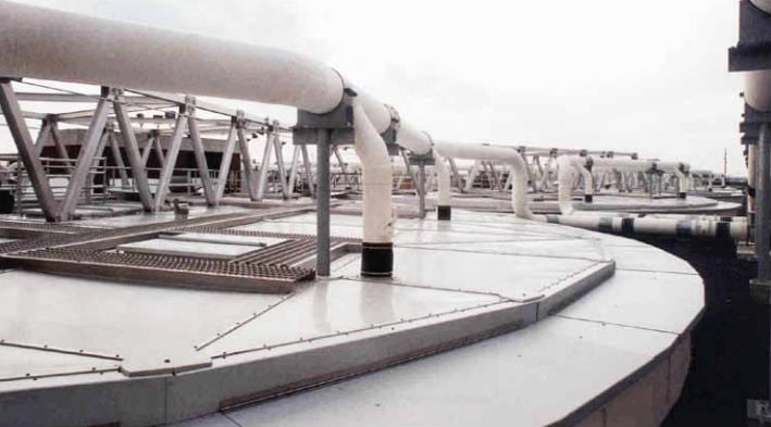 Low Profile, Clear Span Covers for Large Diameter Clarifiers