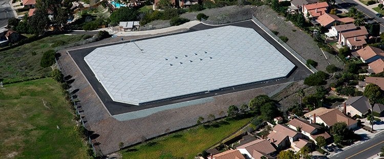 CST Covers Replaces Water Reservoir Cover with Structural Aluminum Roof System